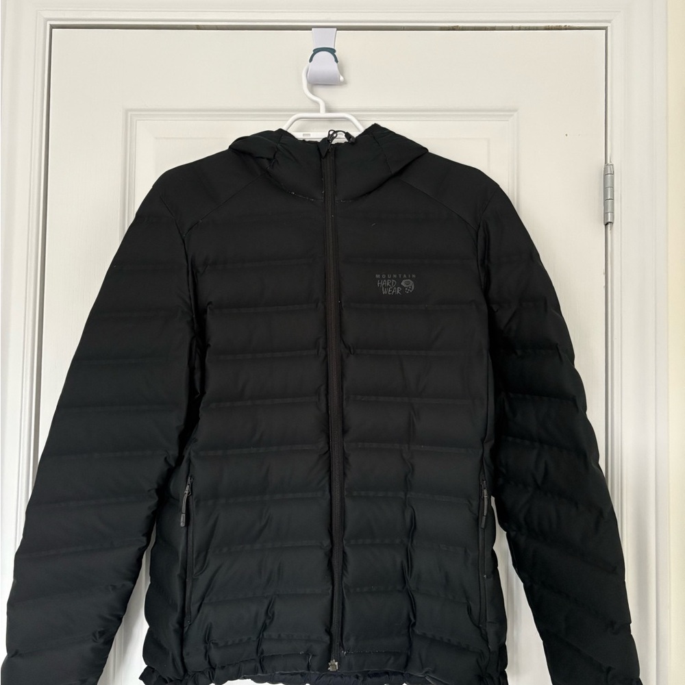 Women Mountain Hardwear Black Puffer Jacket Insulated Hooded